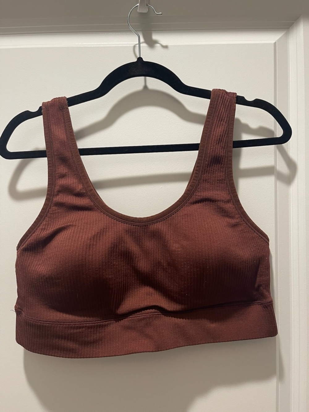 Torrid Curve Ribbed Scoop Sports Bralette in Chocolate Brown (2)
